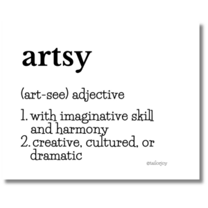 artsy adjective art