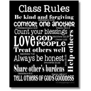 class rules printable art