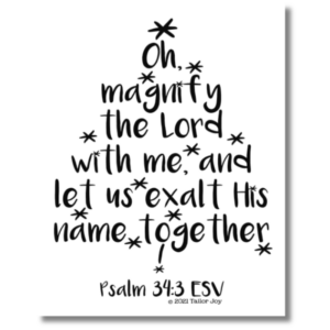 christmas magnify printable art