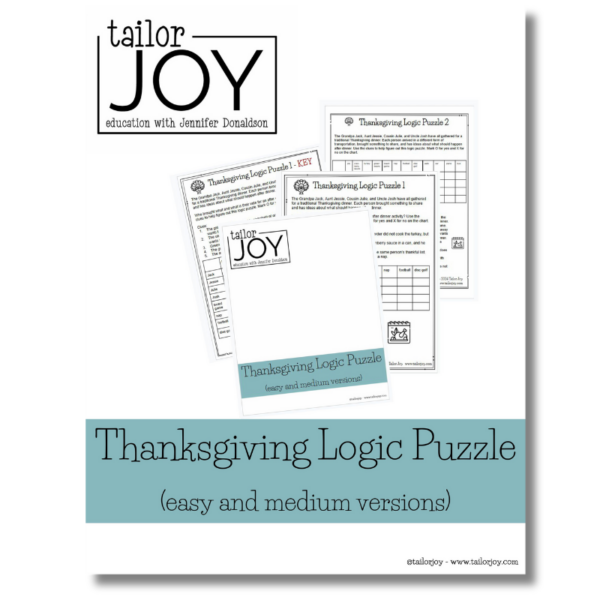 thanksgiving logic puzzle