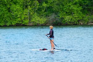 paddleboarding